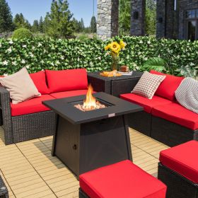 30-In. Square Propane Fire Table, 50,000 BTU Steel Fire Pit with Cover 30-In. Square Propane Fire Table, 50,000 BTU Steel Fire Pit with Cover