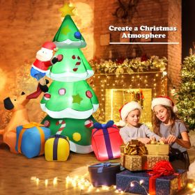 7ft Lighted Inflatable Christmas Tree with Santa, Puppy & Gift Boxes 7ft Lighted Inflatable Christmas Tree with Santa, Puppy & Gift Boxes